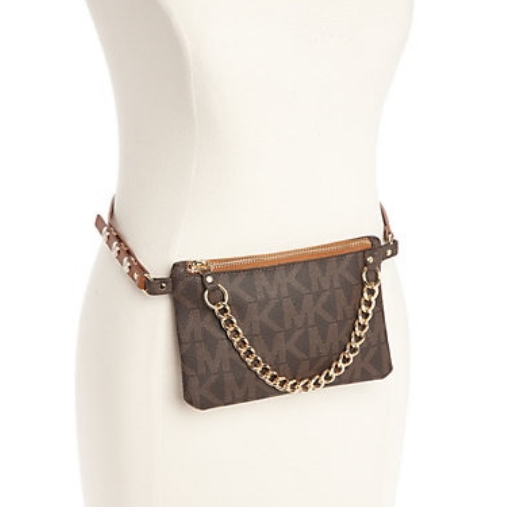 Michael Kors belt bag with pull chain